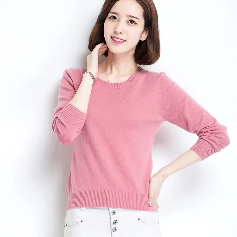 2022 Cashmere wool Sweater Women solid color Pullover o-neck sweater female Long sleeve
2022 Cashmere wool Sweater Women solid color Pullover o-neck sweater female Long sleeve