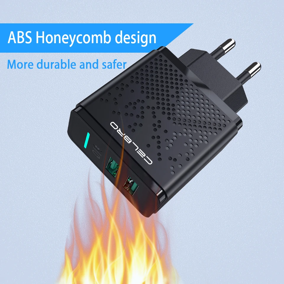 Светодиодный дисплей быстрое зарядное устройство для мобильного телефона QC 3 0