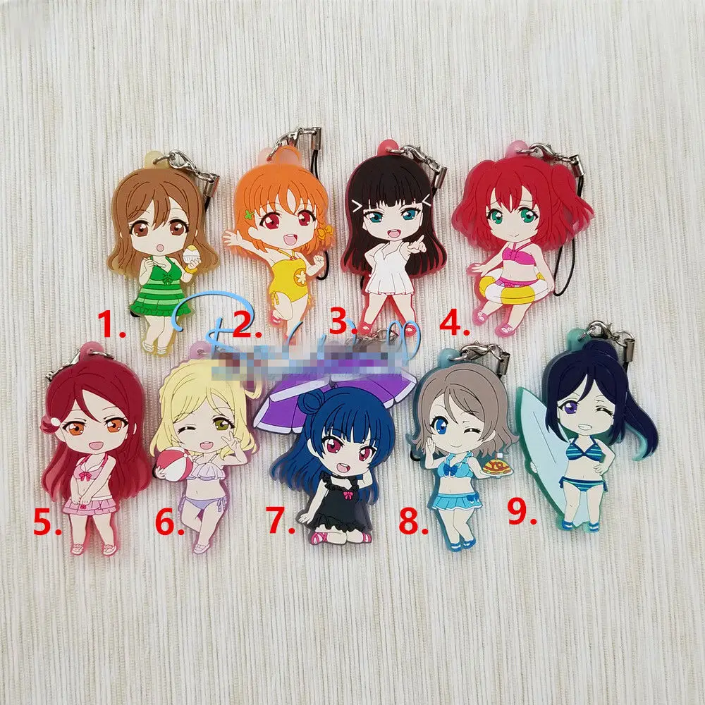 Аниме LoveLive T947! Солнечный свет резиновый брелок редкий косплей | Дом и сад