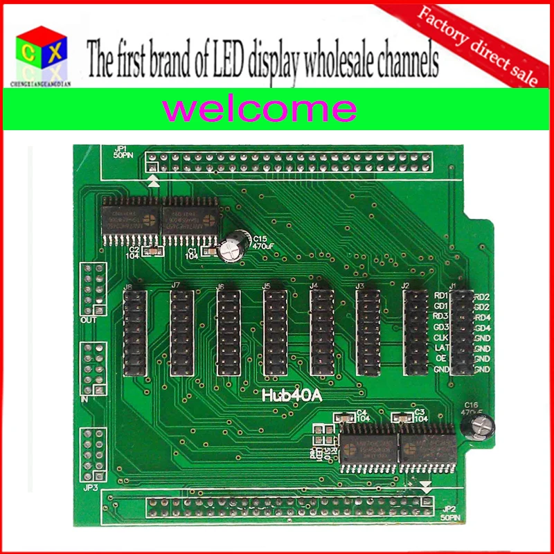 Hub40A board for led synchronous control system can match Linsn RV901 Nova MRV3000 Colorlight 5A
Hub40A board for led synchronous control system can match Linsn RV901 Nova MRV3000 Colorlight 5A