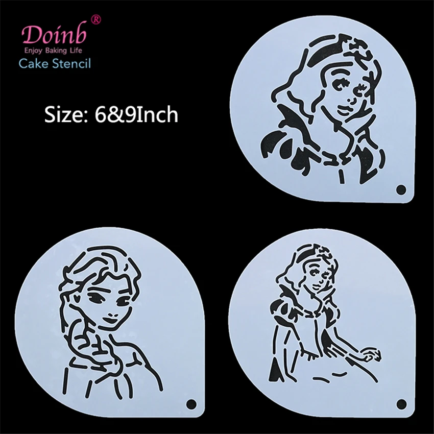 6&9Inch Cartoon Girl Cold Princess Plastic Cake Stencil Pad Mold Spray Flower Strew Duster Cupcake Fondant Baking Moulds
6&9Inch Cartoon Girl Cold Princess Plastic Cake Stencil Pad Mold Spray Flower Strew Duster Cupcake Fondant Baking Moulds