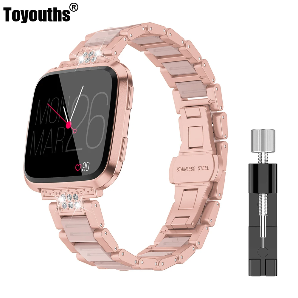 Stainless Steel Watch Strap For Fitbit Versa Band Crystal Bracelet Replacement Metal Wristbands Accessories For Fitbit Versa
Stainless Steel Watch Strap For Fitbit Versa Band Crystal Bracelet Replacement Metal Wristbands Accessories For Fitbit Versa