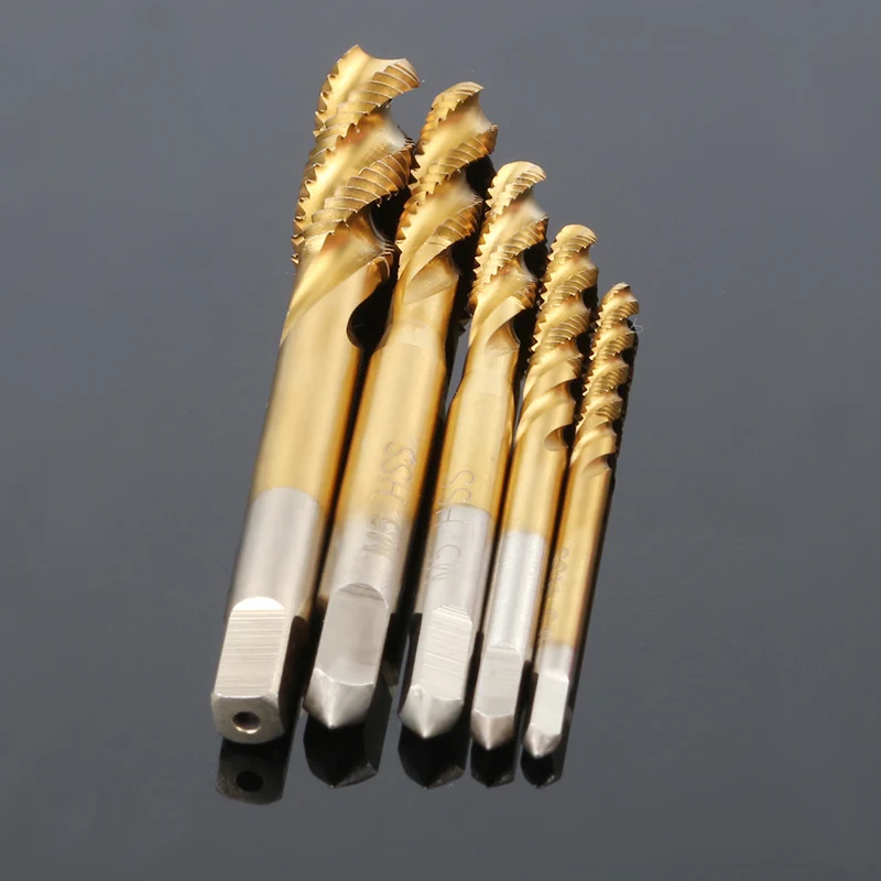 5 PCS/Set NG4S HSS M3 M4 M5 M6 M8 Machine Spiral Point Straight Fluted Screw Tap Metric Plug Titanium Coated Hand Tap Drill
5 PCS/Set NG4S HSS M3 M4 M5 M6 M8 Machine Spiral Point Straight Fluted Screw Tap Metric Plug Titanium Coated Hand Tap Drill