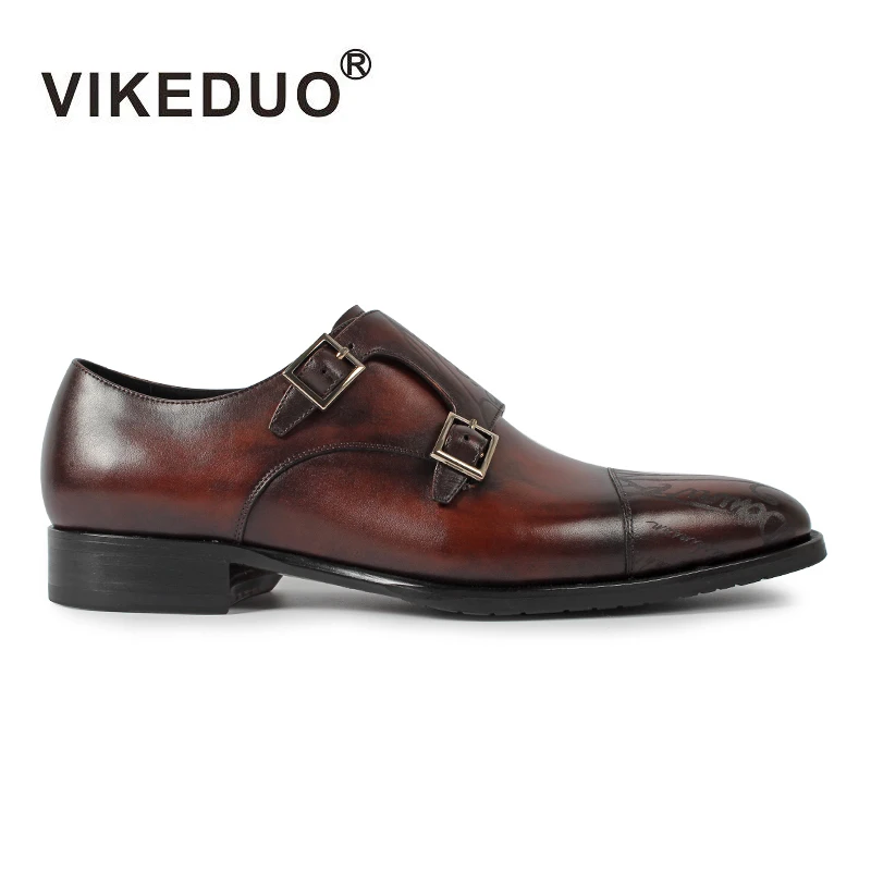 2022 Vikeduo Hot Vintage Men's Monk Shoes Custom Made Laser 100% Genuine Leather Luxury Wedding Party For Boss Original Design
2022 Vikeduo Hot Vintage Men's Monk Shoes Custom Made Laser 100% Genuine Leather Luxury Wedding Party For Boss Original Design