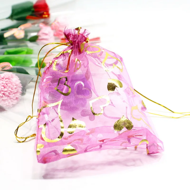 10pcs 1lot Love Peach heart Transparent bronzing yarn bags of candy packaging Fashion Yarn gift gift bags Jewelry Accessories
10pcs 1lot Love Peach heart Transparent bronzing yarn bags of candy packaging Fashion Yarn gift gift bags Jewelry Accessories