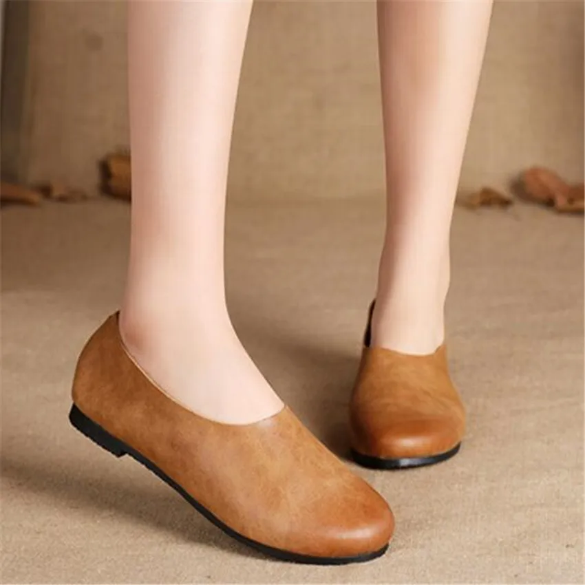 Women Casual shoes of Japanese apricot lazy shoes retro Genuine Leather shoes handmade art Sen wholesale
Women Casual shoes of Japanese apricot lazy shoes retro Genuine Leather shoes handmade art Sen wholesale