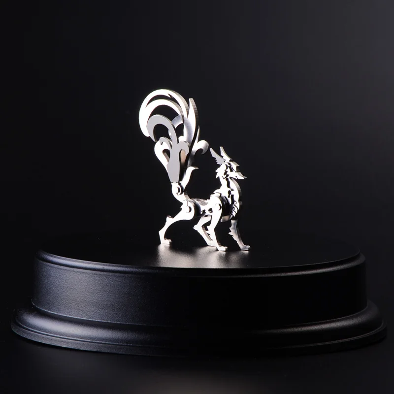 3D Detachable Metal Nine Tail Fox High Quality Assembled Model Silver DIY Model Building Kits Decoration Gift Kids 7.2*6.5*3cm
3D Detachable Metal Nine Tail Fox High Quality Assembled Model Silver DIY Model Building Kits Decoration Gift Kids 7.2*6.5*3cm