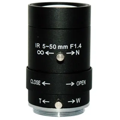 5-50 mm 1/3" CCTV Lens F1.6 CS Mount 55-6.7 Degrees for IP Camera (SL-0550M) |