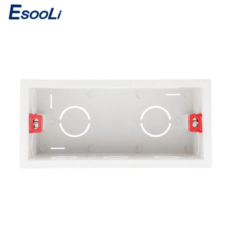Esooli Super Quality 144mm*67.5mm Internal Mounting Box Back Cassette for 154mm*72mm Wall Light Touch Switch and USB Socket
Esooli Super Quality 144mm*67.5mm Internal Mounting Box Back Cassette for 154mm*72mm Wall Light Touch Switch and USB Socket