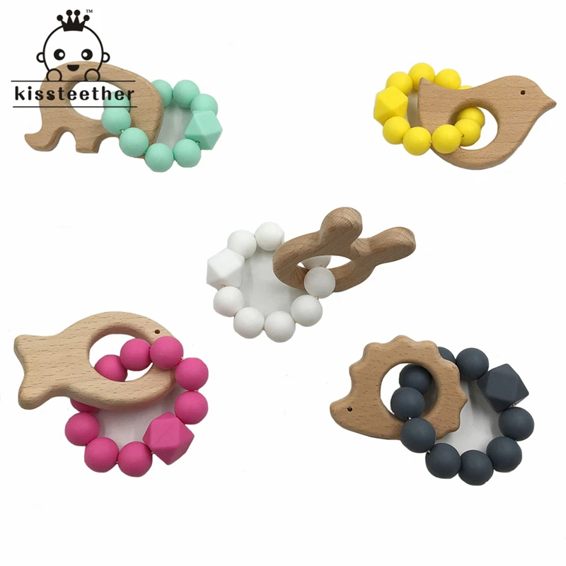 5pcs Baby Nursing Accessory Teether Baby Rattles Sensory Beech Woode Animal Diy Jewelry Teething Toy Silicone Bracelet
5pcs Baby Nursing Accessory Teether Baby Rattles Sensory Beech Woode Animal Diy Jewelry Teething Toy Silicone Bracelet