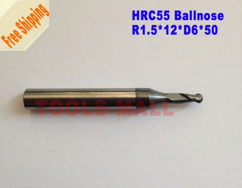 3pcs 1.5mm Radius 2 Flutes Ballnose Spiral Bit Milling Tools Carbide CNC Endmill Router bits HRC55 R1.5*12*D6*50
3pcs 1.5mm Radius 2 Flutes Ballnose Spiral Bit Milling Tools Carbide CNC Endmill Router bits HRC55 R1.5*12*D6*50