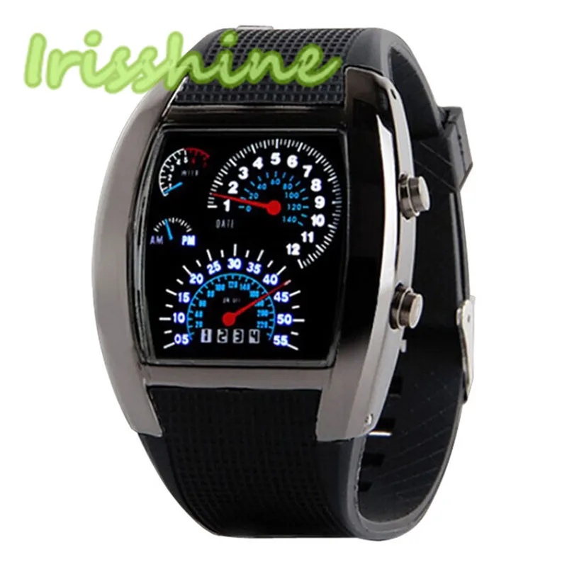 Irissshine #0092 couple Fashion Aviation Turbo Dial Flash LED Watch Gift Mens Lady Sports Car Meter High quality New Arrival
Irissshine #0092 couple Fashion Aviation Turbo Dial Flash LED Watch Gift Mens Lady Sports Car Meter High quality New Arrival