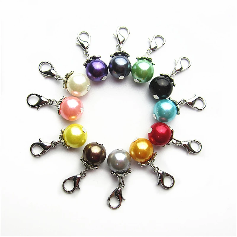 60pcs Mix 12 colors 10mm Pearl Dangle Charms Diy Bracelets Jewelry Accessory Floating Charms 10mm beads Lobster Clasp Charms
60pcs Mix 12 colors 10mm Pearl Dangle Charms Diy Bracelets Jewelry Accessory Floating Charms 10mm beads Lobster Clasp Charms