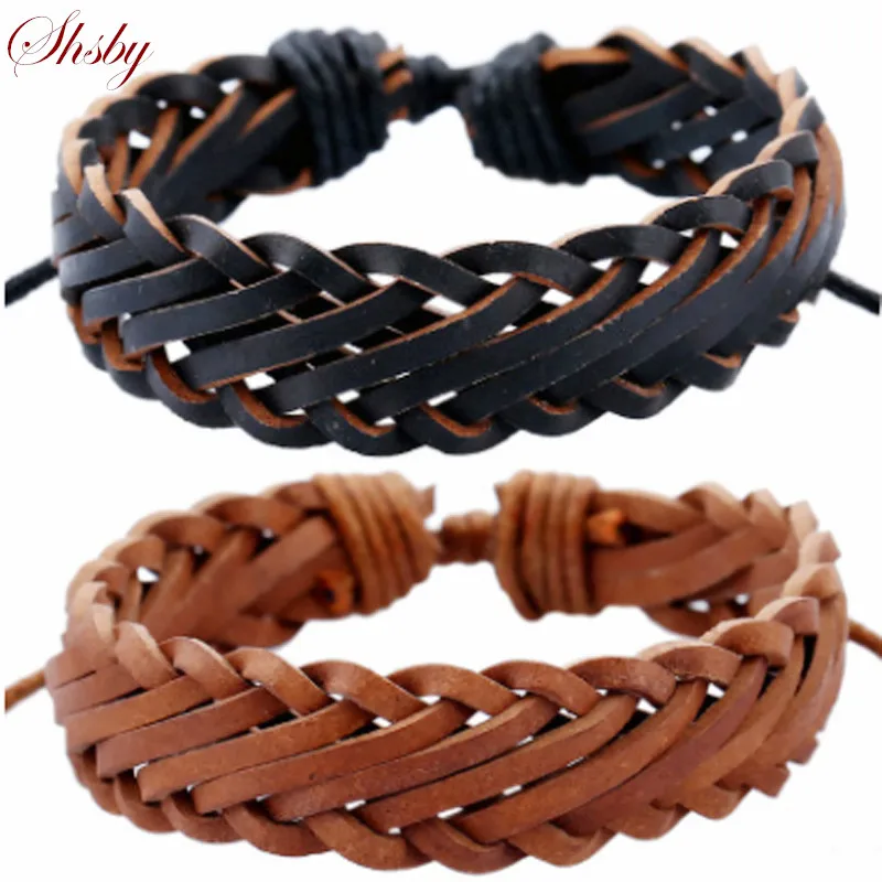 Shsby 2018 new Men's antique leather bracelet women hand-knitted bangles Fashion Jewelry girl & boy gift 2pcs
Shsby 2018 new Men's antique leather bracelet women hand-knitted bangles Fashion Jewelry girl & boy gift 2pcs