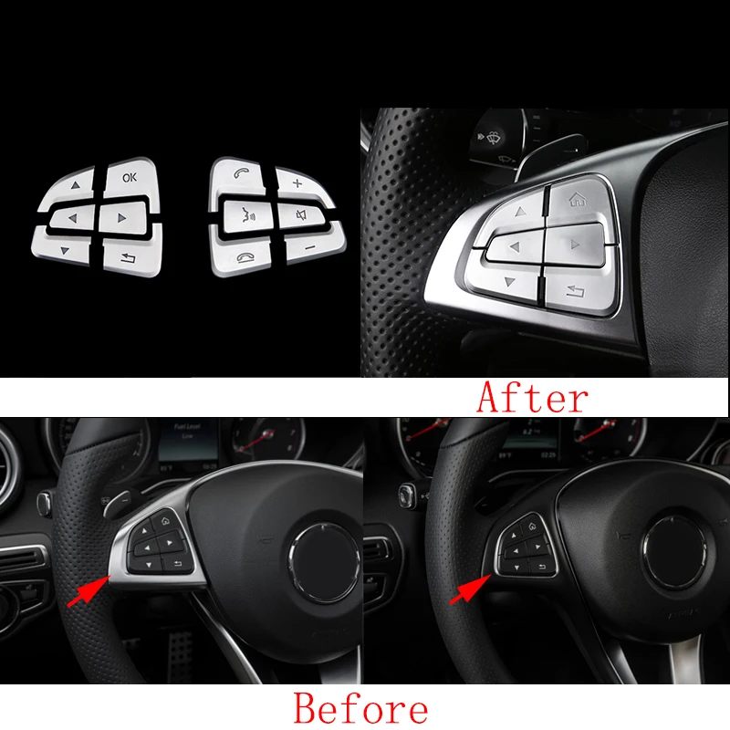 12 шт. хромированные кнопки на руль Mercedes Benz CLS C218 14 16 и GLE W166 C292 17 GLS SLC SL 17|chrome buttons|cls |