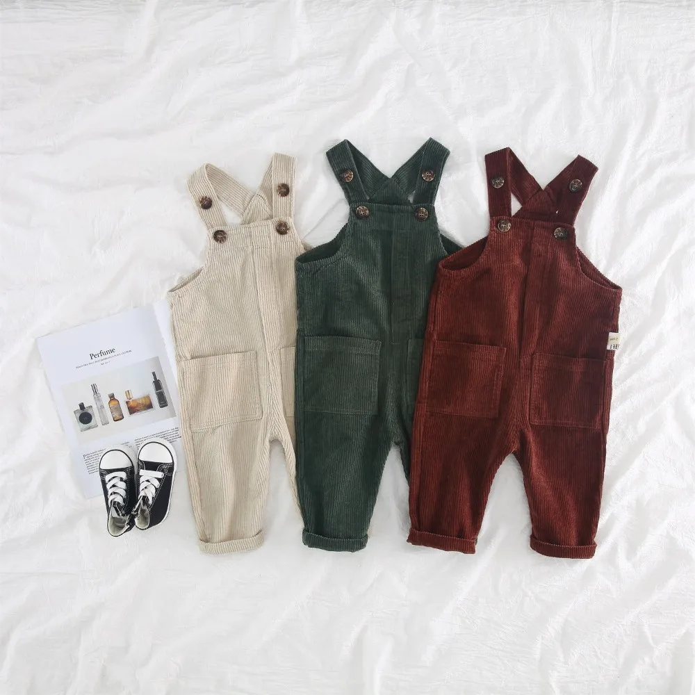 Baby Overalls Spring Autumn Corduroy Solid Toddler Girl Jumpsuit Casual Pocket Button Boys Overall High Quality Child Jumpsuit
Baby Overalls Spring Autumn Corduroy Solid Toddler Girl Jumpsuit Casual Pocket Button Boys Overall High Quality Child Jumpsuit