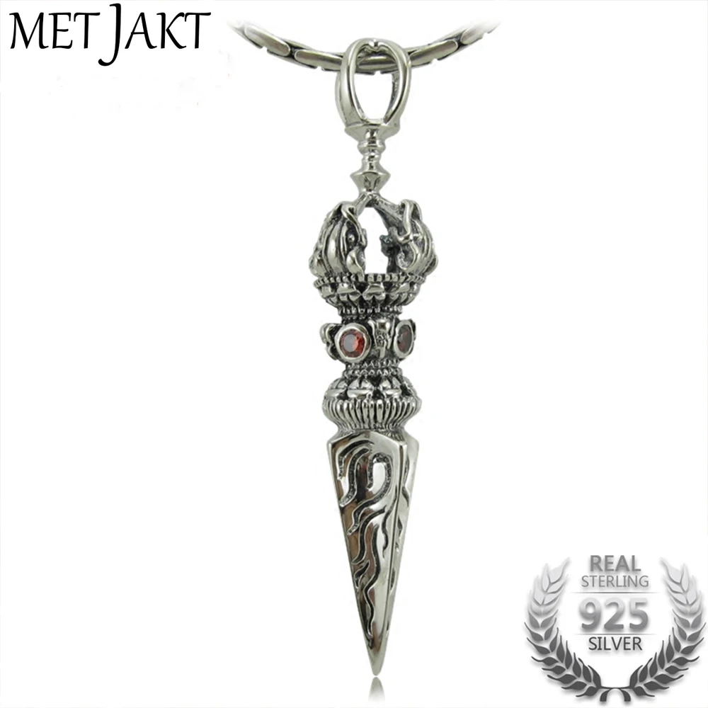 MetJakt 925 Sterling Silver Ruby Pendants Necklace & Buddhist Artifacts Avoid Evil Pestle Pendant for Unisex Vintage Jewelry
MetJakt 925 Sterling Silver Ruby Pendants Necklace & Buddhist Artifacts Avoid Evil Pestle Pendant for Unisex Vintage Jewelry