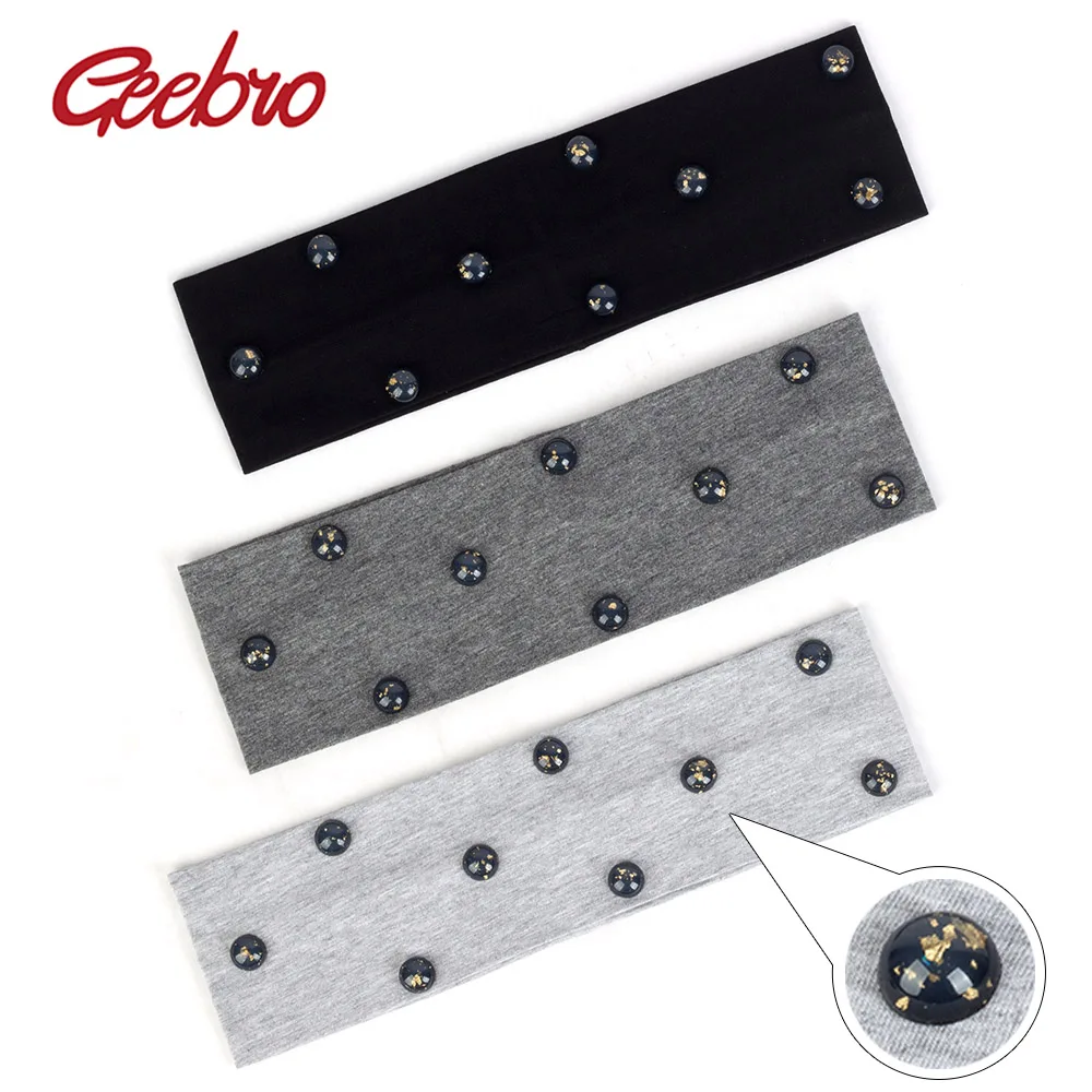 Geebro Handmade Headbands For Women Female Round Beads Gold Foil Accessories Fashion Turban Elastic Cotton Hairbands Flat DZ777
Geebro Handmade Headbands For Women Female Round Beads Gold Foil Accessories Fashion Turban Elastic Cotton Hairbands Flat DZ777