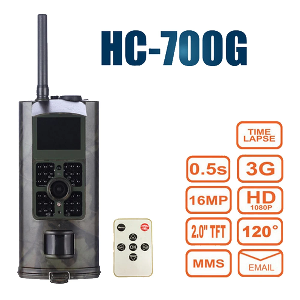 Outdoor wide life Digital infrared Trail camera IP54 waterproof 3G GPRS GSM Smart phone control MMS SMS 120 degree SMTP HC700G
Outdoor wide life Digital infrared Trail camera IP54 waterproof 3G GPRS GSM Smart phone control MMS SMS 120 degree SMTP HC700G