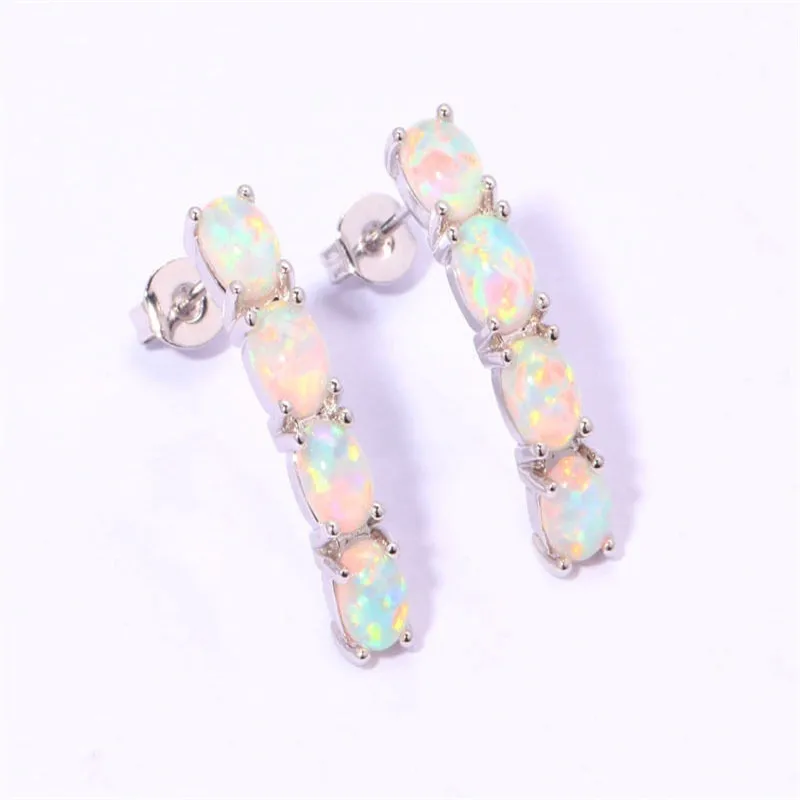 2018 New Elegant Silver Color Dangle Earrings for Women Imitation Fire Opal Water Drops Wedding Jewelry Brincos Gifts Y30
2018 New Elegant Silver Color Dangle Earrings for Women Imitation Fire Opal Water Drops Wedding Jewelry Brincos Gifts Y30