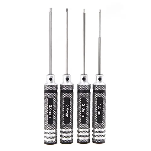 DSHA New Hot Black 4 pcs 1.5mm 2.0mm 2.5mm 3.0mm hexagonal screwdriver for RC Helicopter Plane
DSHA New Hot Black 4 pcs 1.5mm 2.0mm 2.5mm 3.0mm hexagonal screwdriver for RC Helicopter Plane