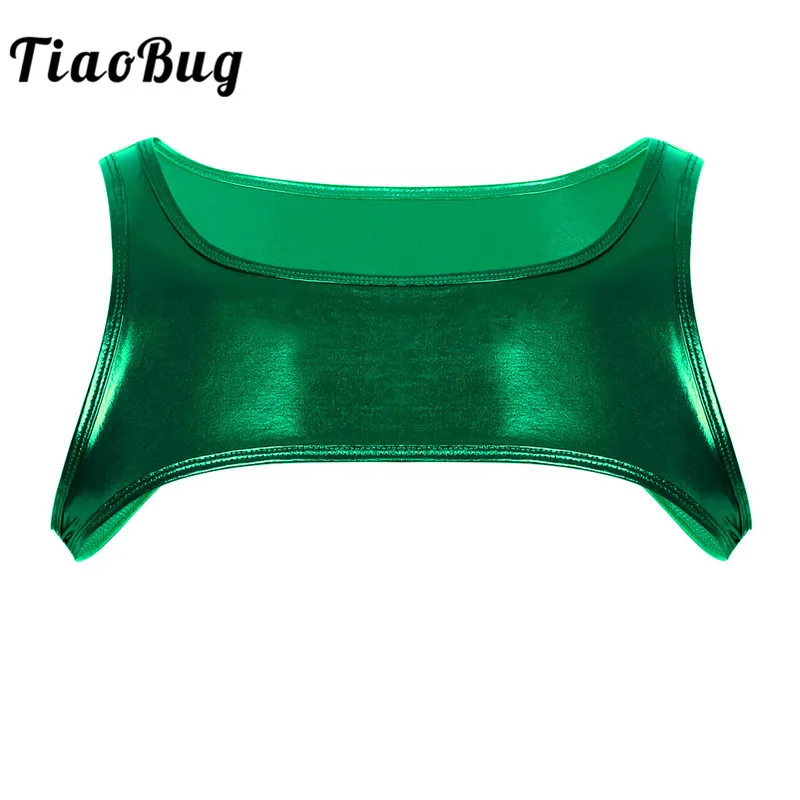 TiaoBug Men Shiny Metallic Sleeveless Shoulder Chest Straps Harness Muscle Nightclub Party Stage Pole Dance Costume Crop Tops
TiaoBug Men Shiny Metallic Sleeveless Shoulder Chest Straps Harness Muscle Nightclub Party Stage Pole Dance Costume Crop Tops