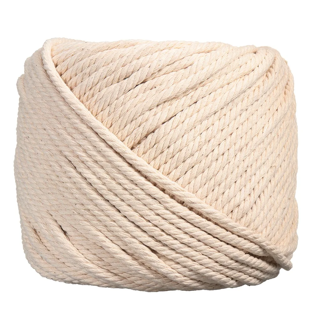 1PCS Durable 4mmx100m Natural Beige White Macrame Cotton Twisted Cord Rope DIY Home Textile Accessories Craft
1PCS Durable 4mmx100m Natural Beige White Macrame Cotton Twisted Cord Rope DIY Home Textile Accessories Craft