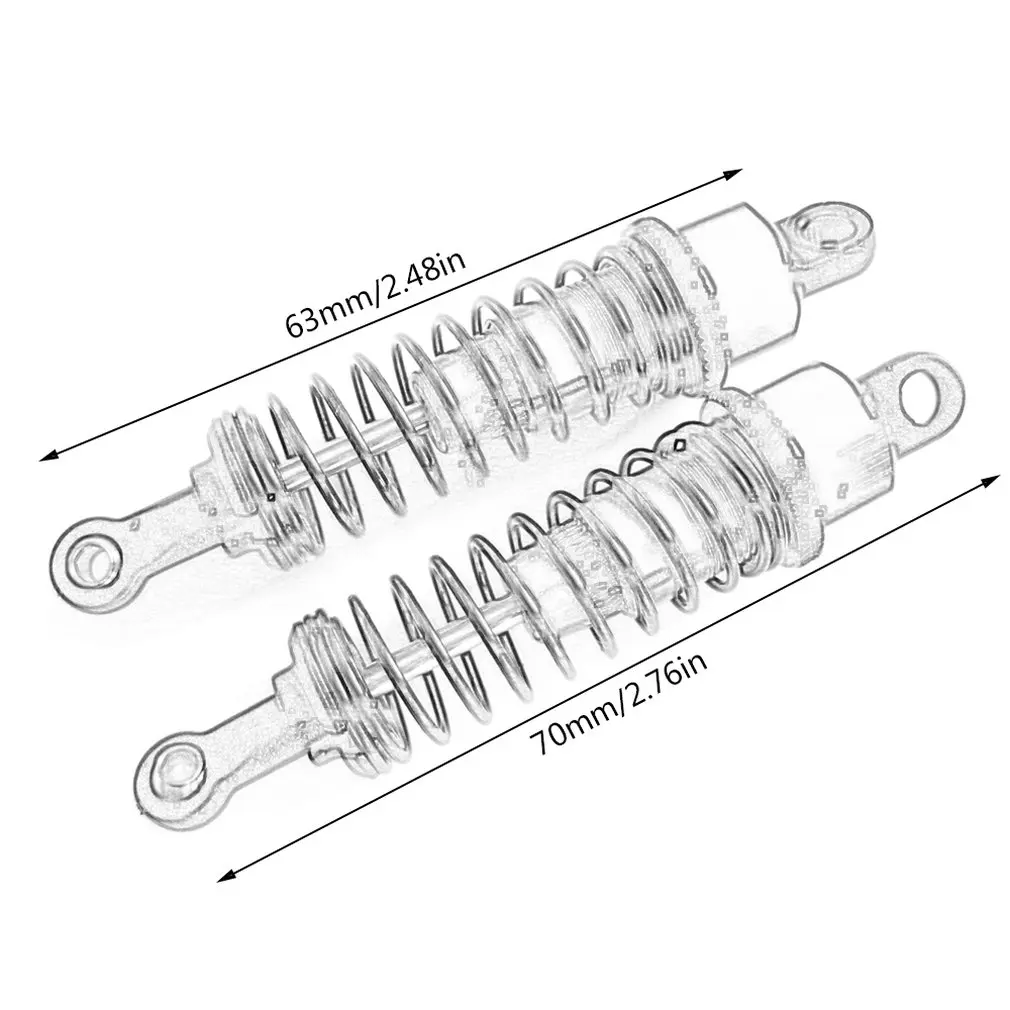 1 pair 70Mm 1/16 Remote Control Car Four-Wheel Drive Truck Front And Rear Metal Shock Absorber Hardware Accessories
1 pair 70Mm 1/16 Remote Control Car Four-Wheel Drive Truck Front And Rear Metal Shock Absorber Hardware Accessories