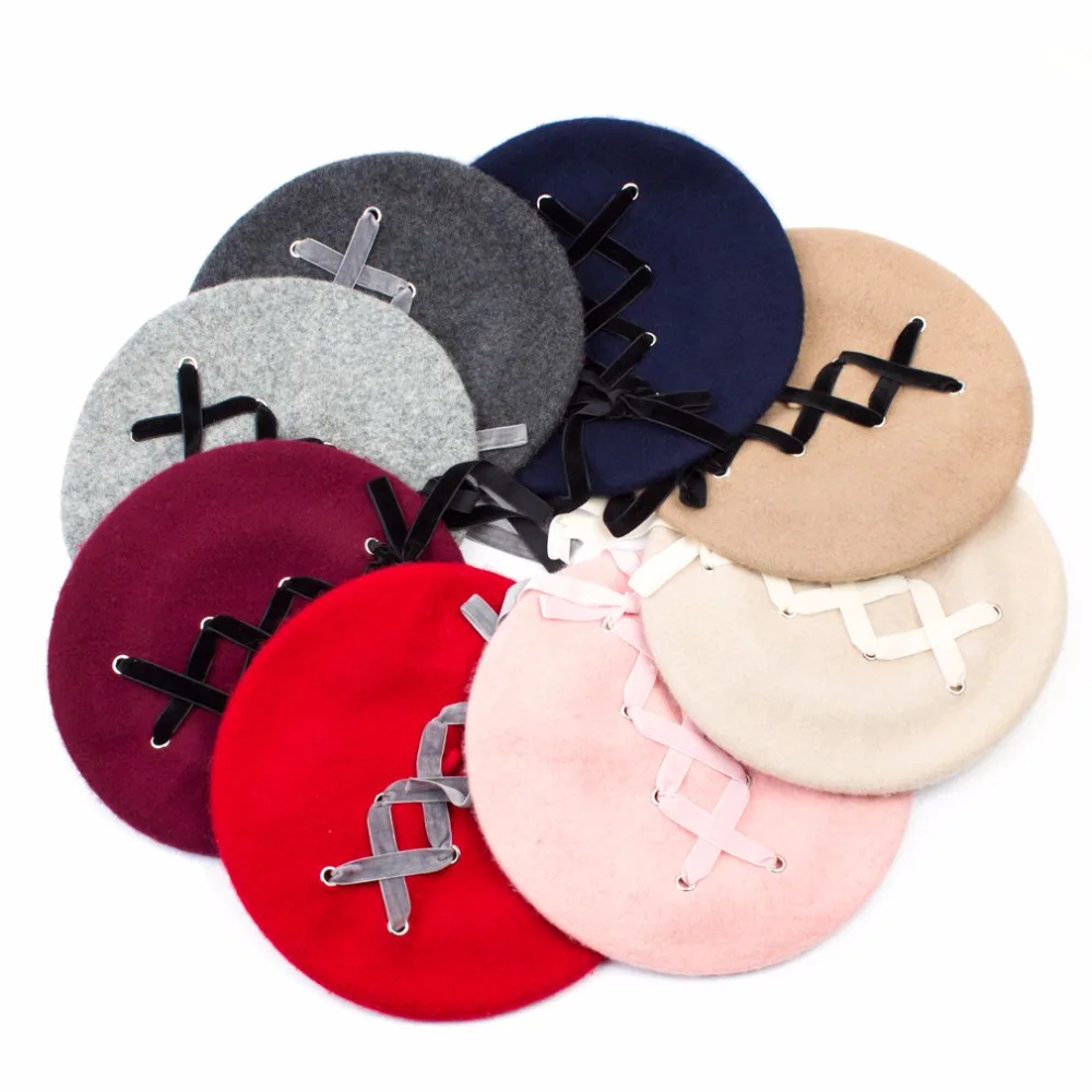 Geebro Winter Women's Beret Hats Vintage Soft Straps Cross Bow Tie Beret For Girls Ladies Wool Plain Color Berets GS103
Geebro Winter Women's Beret Hats Vintage Soft Straps Cross Bow Tie Beret For Girls Ladies Wool Plain Color Berets GS103
