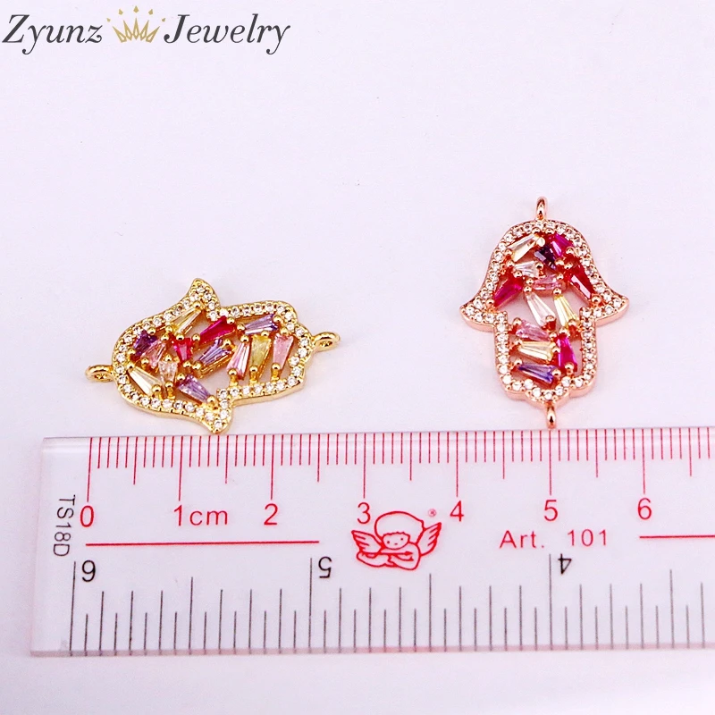 10PCS, 18*22mm, Copper Multi CZ Zircon Hamsa Hand Charm Bracelets For Women Girl DIY Jewelry Female Party Jewelry Wholesale
10PCS, 18*22mm, Copper Multi CZ Zircon Hamsa Hand Charm Bracelets For Women Girl DIY Jewelry Female Party Jewelry Wholesale