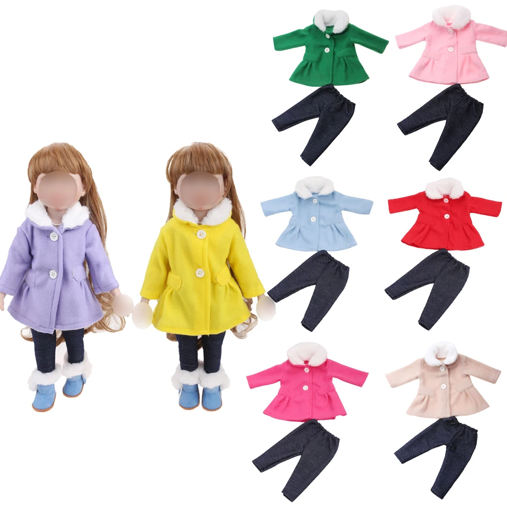 18 Inch American Doll Girl clothes Woollen coat+black trousers Dress Born Baby Toys Accessories Fit 43 Cm Boy Dolls Gift c730
18 Inch American Doll Girl clothes Woollen coat+black trousers Dress Born Baby Toys Accessories Fit 43 Cm Boy Dolls Gift c730