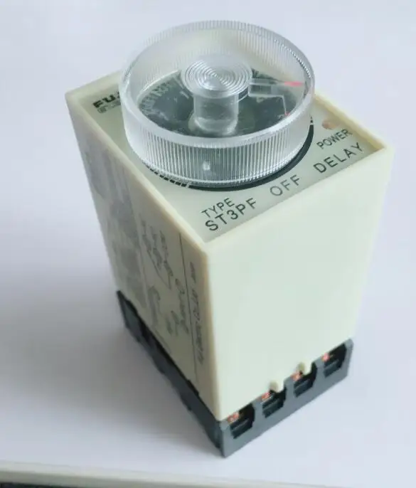 

ST3PF ST3 Time relay AC220V Power Off Delay Timer Time Relay with Base 8Pin 1S/5S/10S/30S/60S/3M/5M/10M/30M/60M