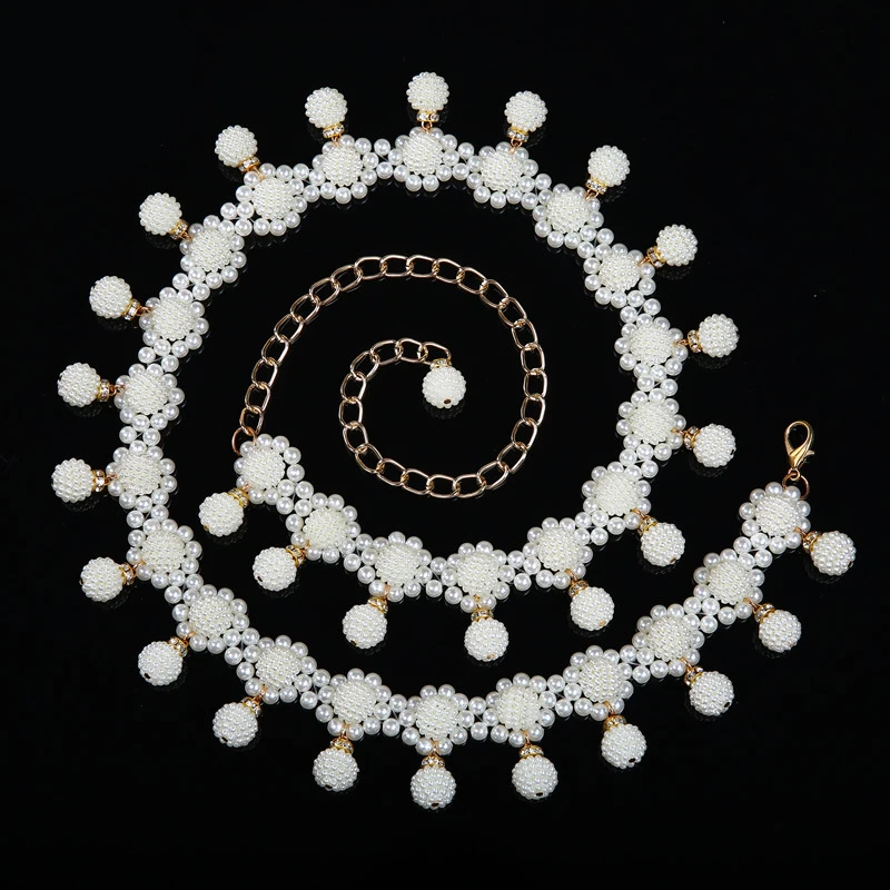Women Belly Dance Accessories Belt Dance Clothes Waist Belt White Pearl Body Jewelry
Women Belly Dance Accessories Belt Dance Clothes Waist Belt White Pearl Body Jewelry