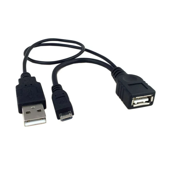 

CY Cable Black Color Micro USB 2.0 OTG Host Flash Disk Cable with USB power for Galaxy S3 i9300 S4 i9500 Note2 N7100 Note3 N90