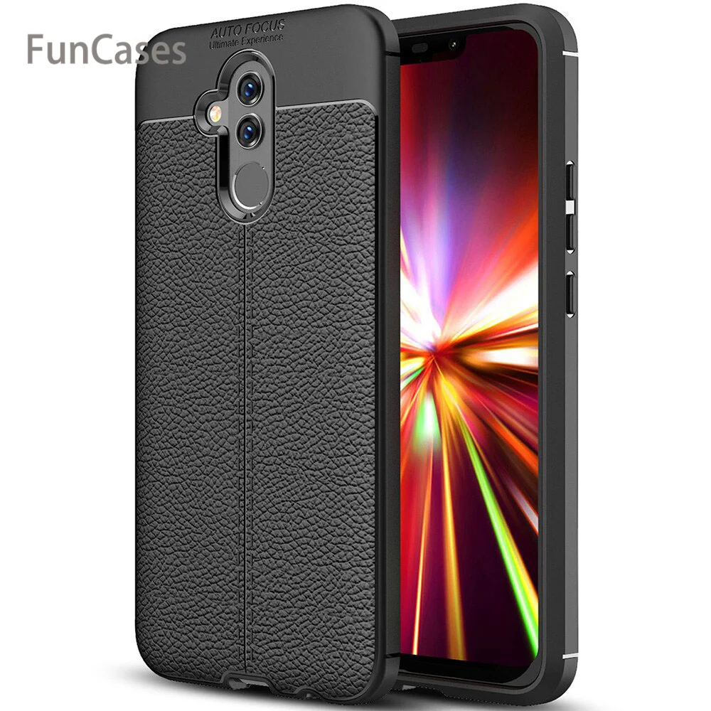 Для huawei mate 20 Lite чехол силиконовый ударопрочный Роскошный из искусственной кожи с