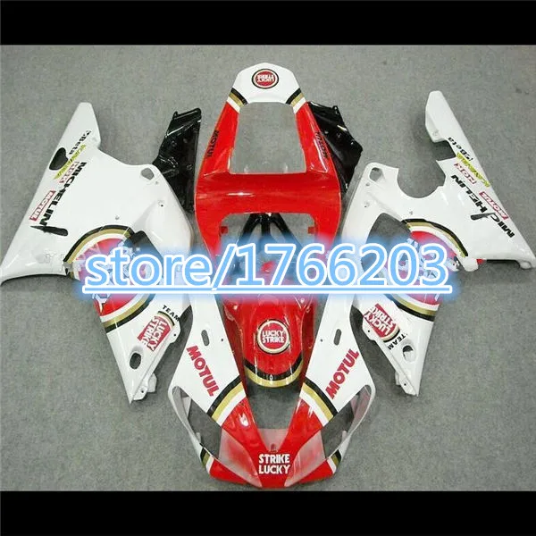YZF R1 00 01 Lucky strike red white fairing kit for YZF-R1 00-01 YZF 1000 R1 2000 2001 fairing parts BBF
YZF R1 00 01 Lucky strike red white fairing kit for YZF-R1 00-01 YZF 1000 R1 2000 2001 fairing parts BBF