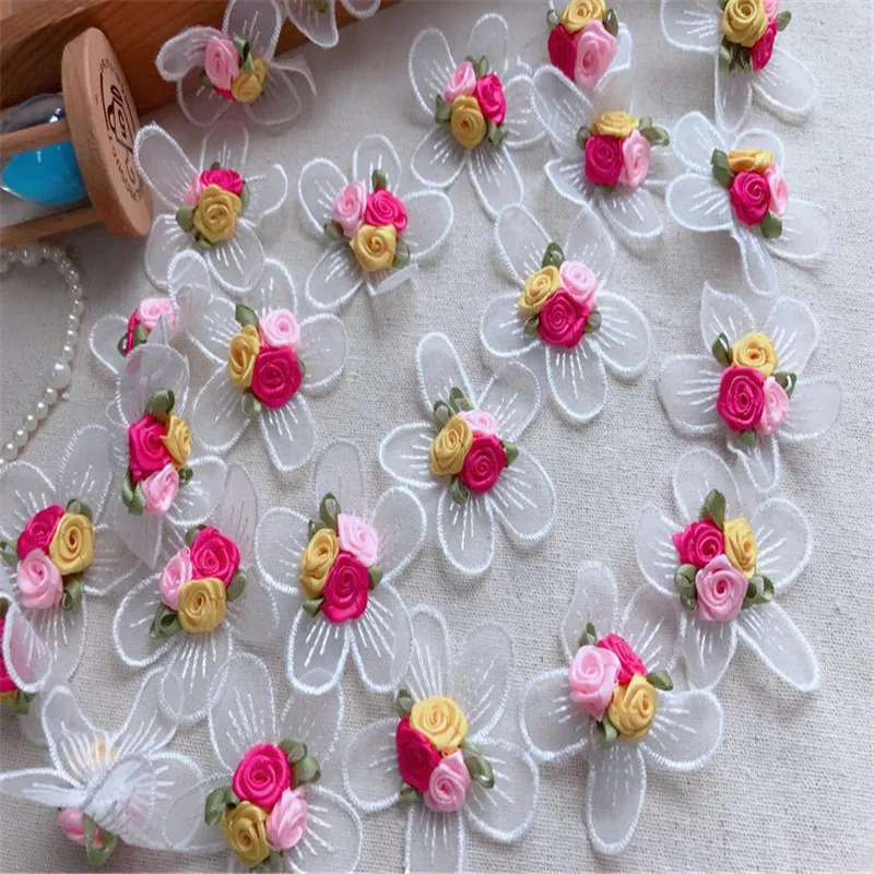 5 yards Organza Lace Trimming Applique 3D Flowers Lace Dress Decoration Lace Fabric Sewing Supplies
5 yards Organza Lace Trimming Applique 3D Flowers Lace Dress Decoration Lace Fabric Sewing Supplies