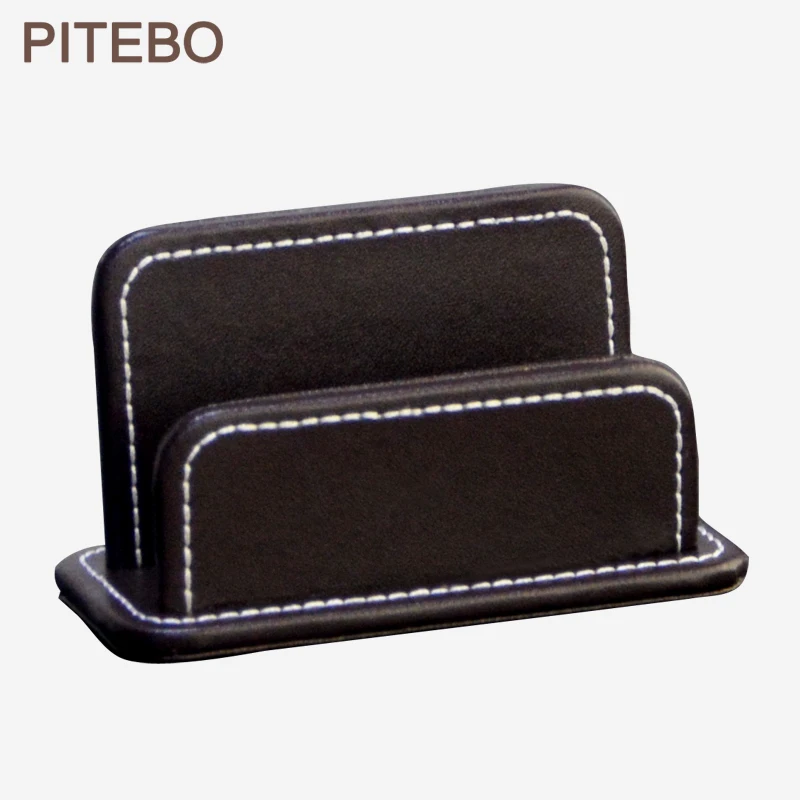 PITEBO brown leather desk business card note holder case stationery accessories desk organizer
PITEBO brown leather desk business card note holder case stationery accessories desk organizer
