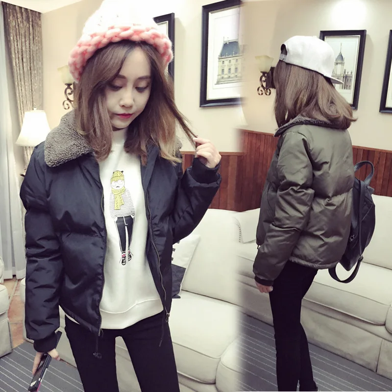 2017 Korean Winter Fur Lambswool Collar Women Warm Jacket Women's Padded Parkas Ladies Manteau Hiver Femme Student Short Jackets
2017 Korean Winter Fur Lambswool Collar Women Warm Jacket Women's Padded Parkas Ladies Manteau Hiver Femme Student Short Jackets