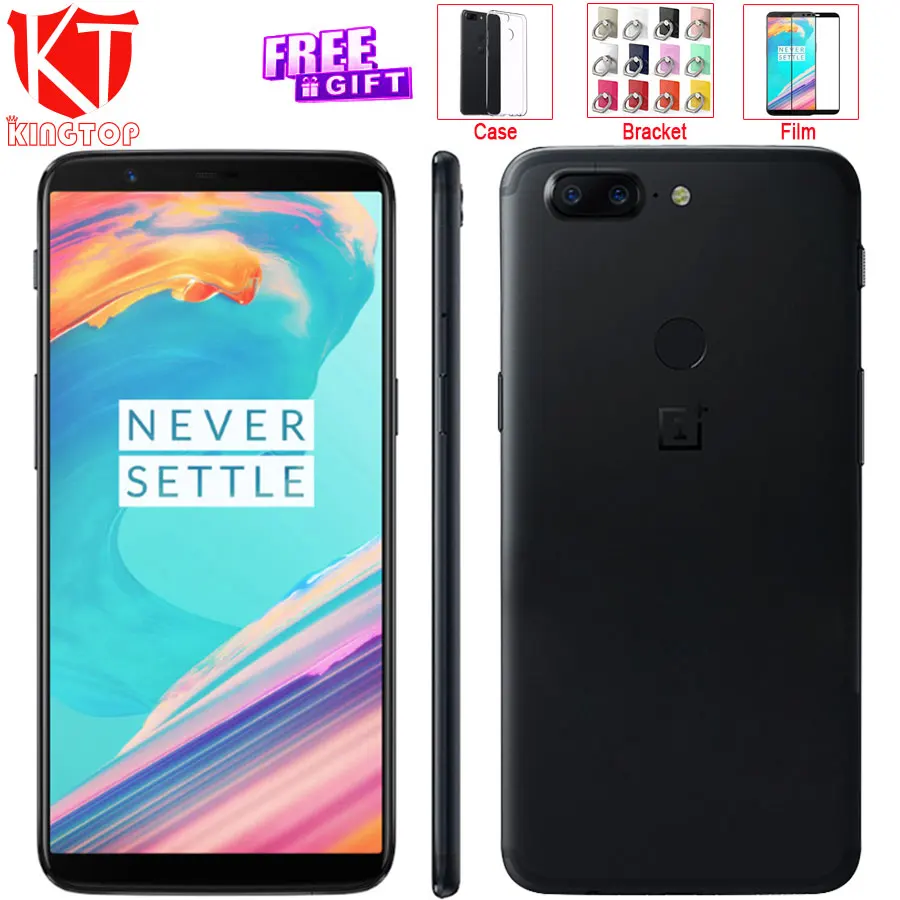 Оригинальный OnePlus 5 T 6 RAM 64 ROM мобильный телефон Snapdragon 835 Восьмиядерный 01 "18:9 экран