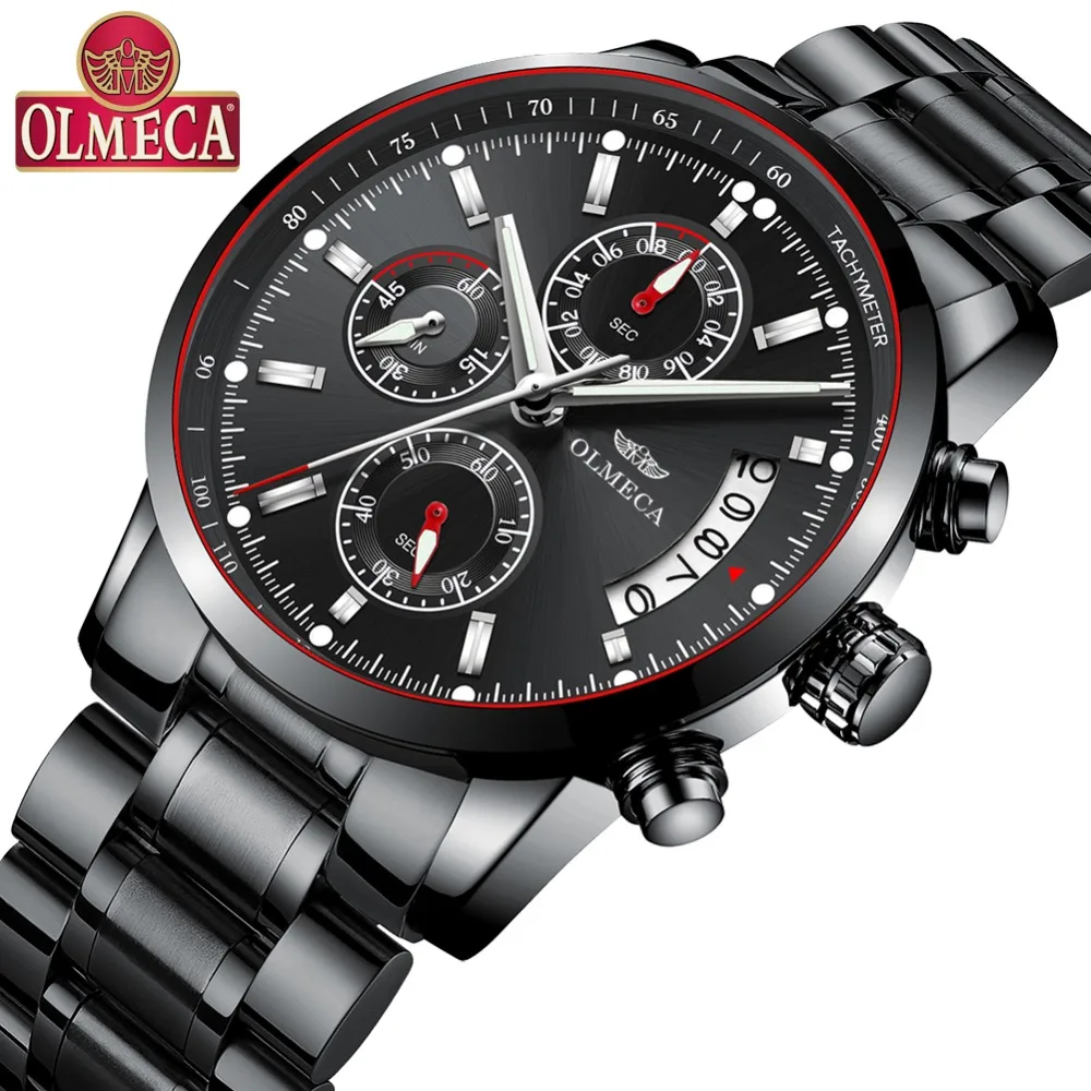 OLMECA Relogio Masculino Men's Watch Wrist Watches Military Diamond Black Watch Stainless Steel Saat Luxury Fashion Big Dial
OLMECA Relogio Masculino Men's Watch Wrist Watches Military Diamond Black Watch Stainless Steel Saat Luxury Fashion Big Dial