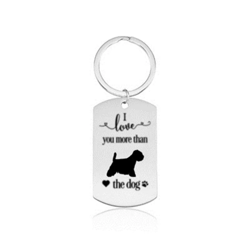 New stainless steel West dog keychain high quality silver Color I love you more than the dog key chain
New stainless steel West dog keychain high quality silver Color I love you more than the dog key chain
