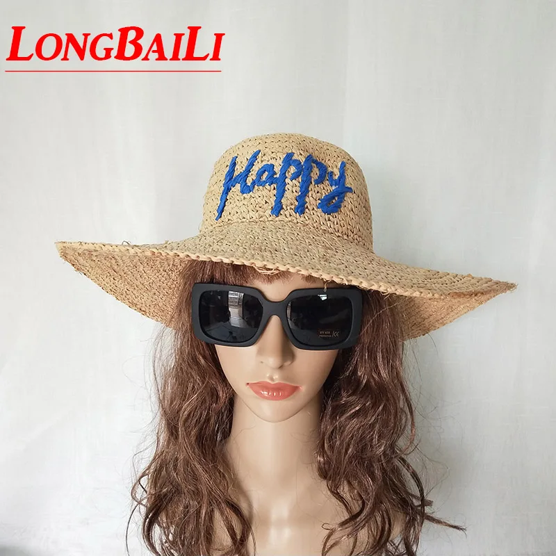 Summer Fashion Large Brim Raffia Straw Beach Hats For Women Sun Floppy Hats Female SDDS044
Summer Fashion Large Brim Raffia Straw Beach Hats For Women Sun Floppy Hats Female SDDS044