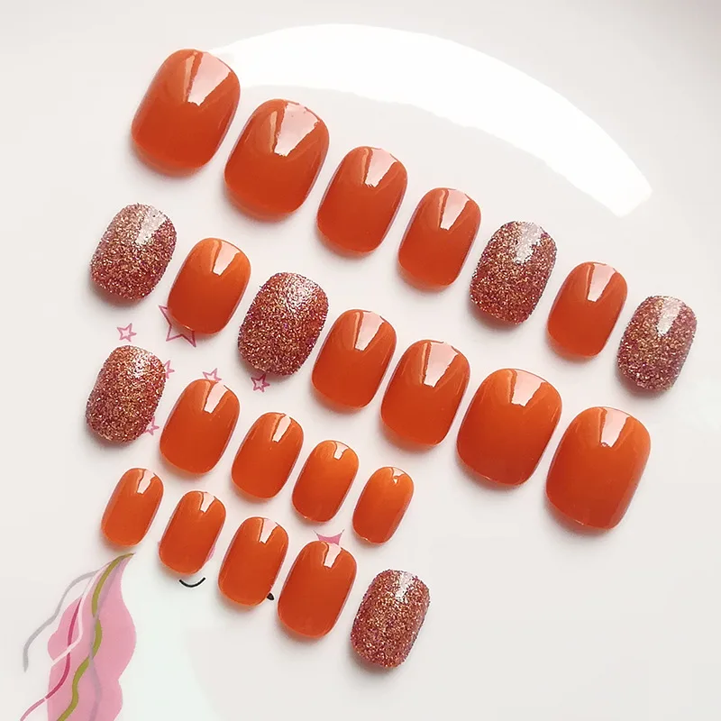3set Artificial nail, pumpkin color powder, nail patch, wearable and removable nail tools
3set Artificial nail, pumpkin color powder, nail patch, wearable and removable nail tools