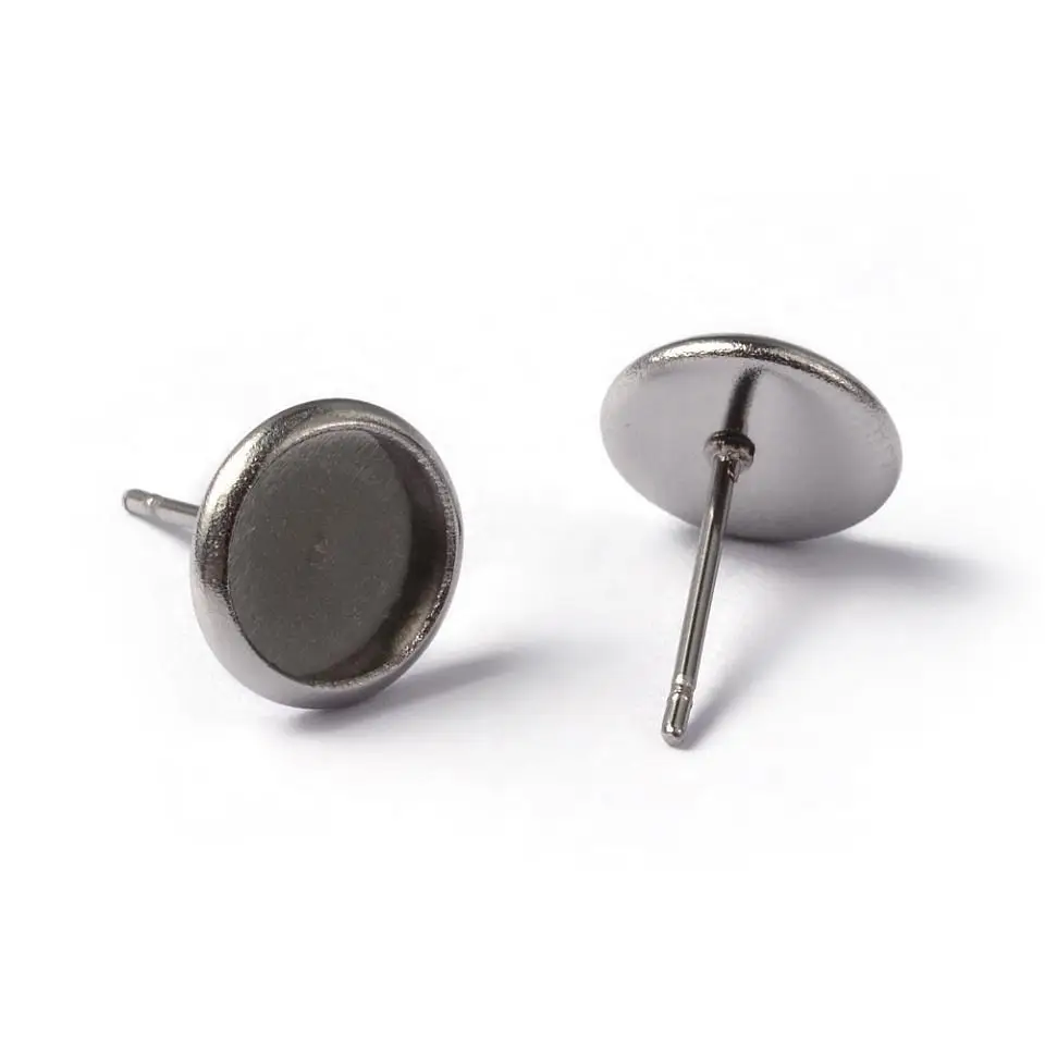 304 Stainless Steel Ear Stud Components, Stainless Steel Color, 14mm; Pin: 0.8mm; Tray: 10mm, Inner: 8mm
304 Stainless Steel Ear Stud Components, Stainless Steel Color, 14mm; Pin: 0.8mm; Tray: 10mm, Inner: 8mm