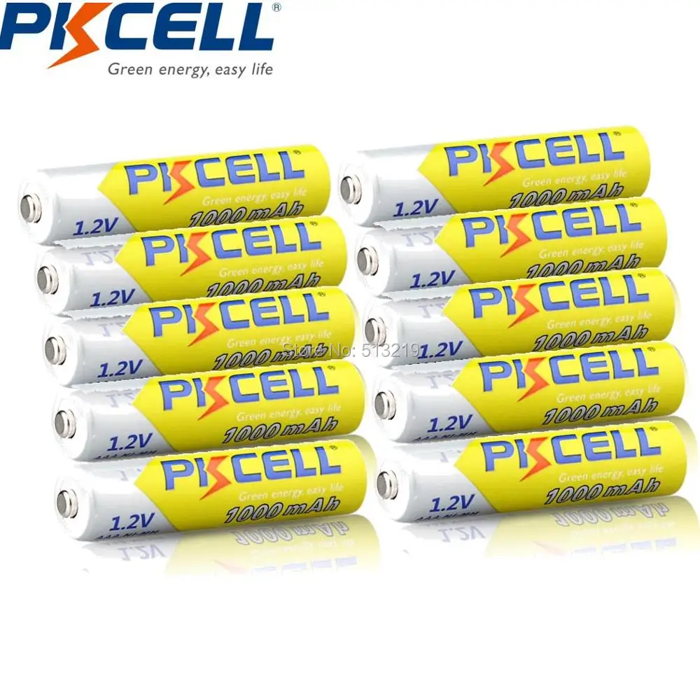 10pcs PKCELL 1.2v NIMH AAA Battery 3A 1000MAH AAA Rechargeable Bateries aaa Ni-MH batteries Recharge for Camera Flashlight
10pcs PKCELL 1.2v NIMH AAA Battery 3A 1000MAH AAA Rechargeable Bateries aaa Ni-MH batteries Recharge for Camera Flashlight