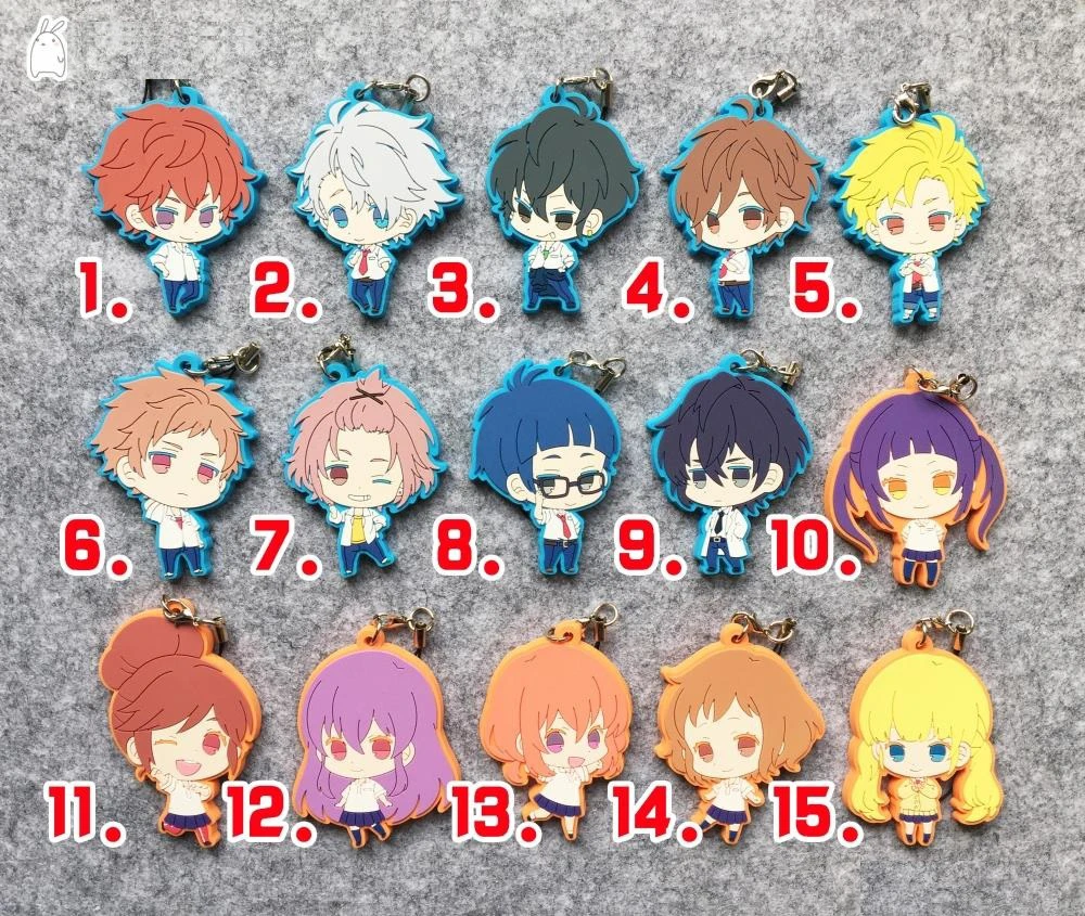 Резиновый брелок с надписью YU SETOGUCHI HINA SETOGUCHI|japanese anime|movie keychain |