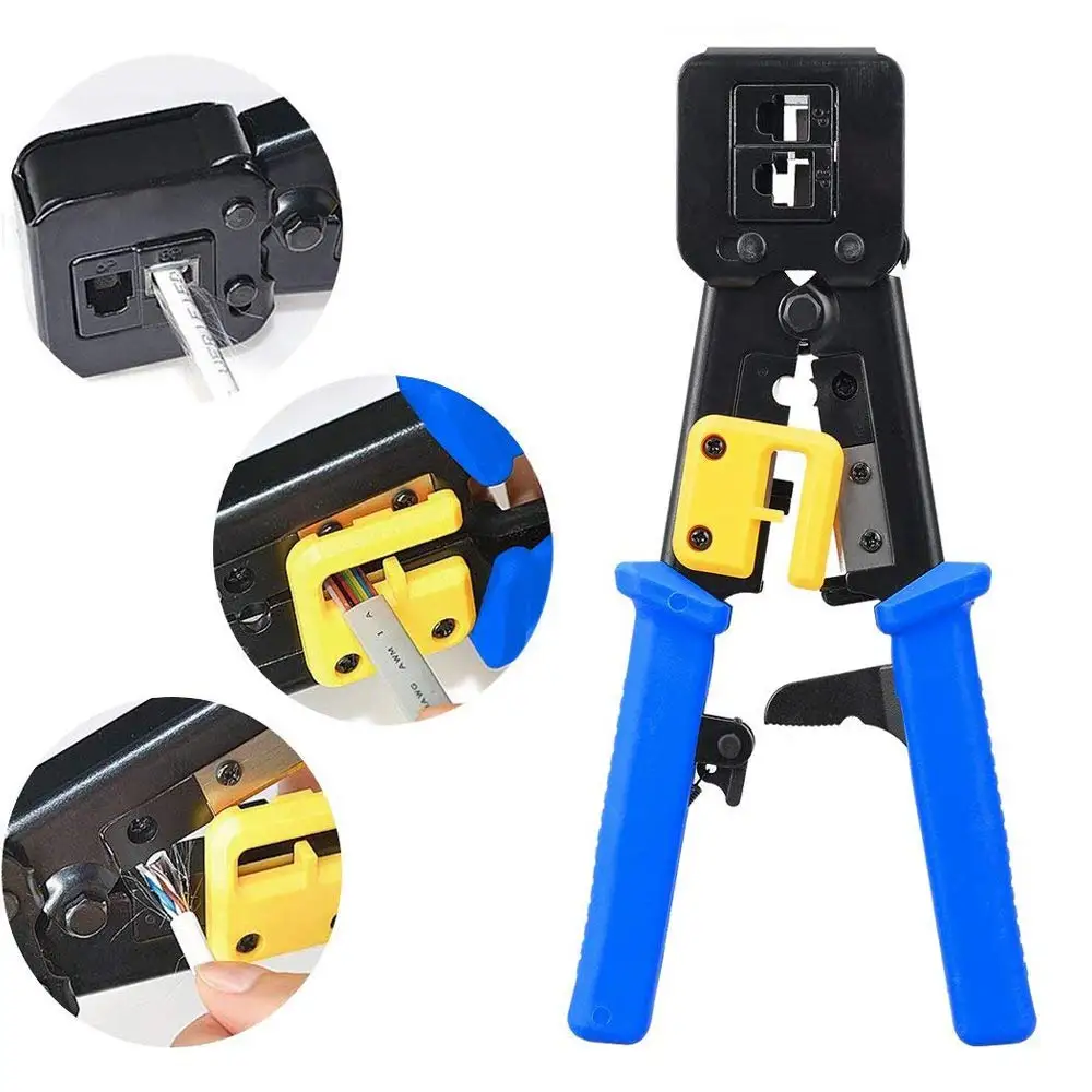 Zeadow RJ45 RJ12 Crimp Tool 6P/8P Multi-function Cable Cutter Pass Through Crimper Ethernet Cable Connector Crimping Tool
Zeadow RJ45 RJ12 Crimp Tool 6P/8P Multi-function Cable Cutter Pass Through Crimper Ethernet Cable Connector Crimping Tool
