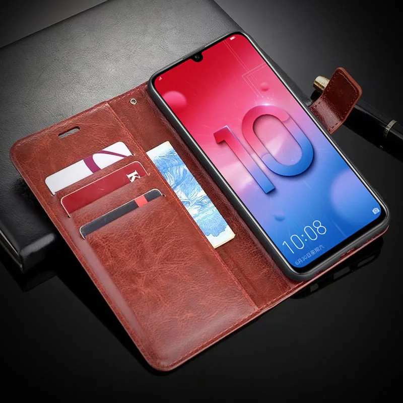 Деловой Чехол-книжка для Huawei P Smart 2019 чехол телефона PSmart из искусственной кожи