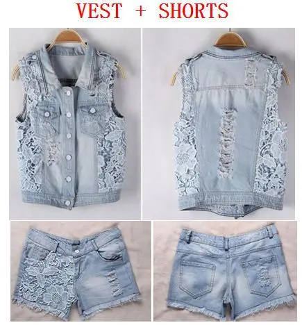 2 Pcs Set New Arrival Summer Girls Denim Shorts Women pink lace patchwork denim vest and shorts Stone washed jeans shorts 72401
2 Pcs Set New Arrival Summer Girls Denim Shorts Women pink lace patchwork denim vest and shorts Stone washed jeans shorts 72401